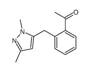 1-[2-[(2,5-dimethylpyrazol-3-yl)methyl]phenyl]ethanone Structure