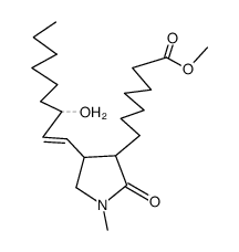 7-[4-((E)-3-Hydroxy-non-1-enyl)-1-methyl-2-oxo-pyrrolidin-3-yl]-heptanoic acid methyl ester结构式