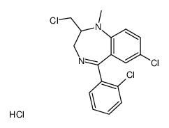 7-chloro-2-chloromethyl-5-(2-chloro-phenyl)-1-methyl-2,3-dihydro-1H-benzo[e][1,4]diazepine, hydrochloride Structure