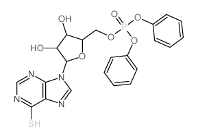 9H-Purine-6-thiol,9-b-D-ribofuranosyl-, 5'-(diphenyl phosphate) (8CI)结构式