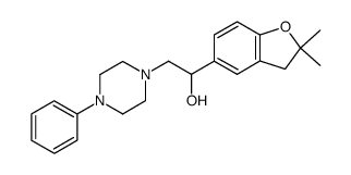 1-(2,2-dimethyl-2,3-dihydro-benzofuran-5-yl)-2-(4-phenyl-piperazin-1-yl)-ethanol结构式