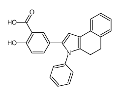 2-hydroxy-5-(3-phenyl-4,5-dihydrobenzo[e]indol-2-yl)benzoic acid Structure