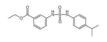 3-(((4-isopropylphenyl)amino)sulfonyl)amino-benzoic acid ethyl ester结构式