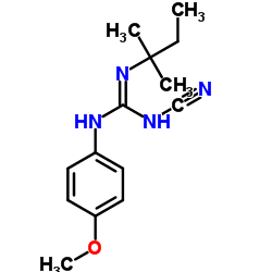 1-Cyano-3-(4-methoxyphenyl)-2-(2-methyl-2-butanyl)guanidine Structure