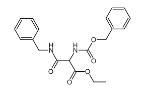 ethyl 3-(benzylamino)-2-(((benzyloxy)carbonyl)amino)-3-oxopropanoate Structure