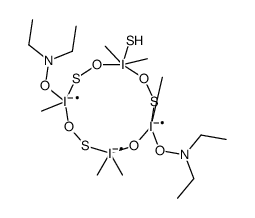 N,N’-[(2,4,4,6,8,8-六甲基环四硅氧烷-2,6-二基)双(氧基)]双(N-乙基)乙胺结构式