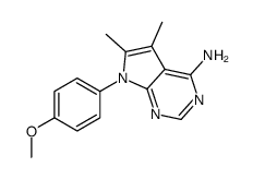 7-(4-METHOXYPHENYL)-5,6-DIMETHYL-7H-PYRROLO[2,3-D]PYRIMIDIN-4-AMINE structure