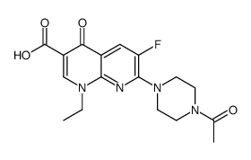 7-(4-ACETYL-PIPERAZIN-1-YL)-1-ETHYL-6-FLUORO-4-OXO-1,4-DIHYDRO-[1,8]NAPHTHYRIDINE-3-CARBOXYLIC ACID structure