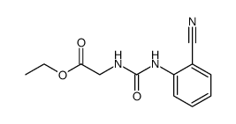 2-(3-ethoxycarbonylmethylureido)benzonitrile结构式