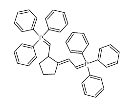 1-[2-(Triphenylphosphoranyliden)ethyliden]-2-[(triphenylphosphoranyliden)methyl]cyclopentan Structure