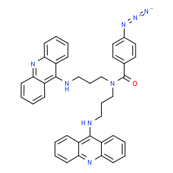 N,N'-bis(9-acridinyl)-4-aza-4-(4-azidobenzoyl)-1,7-diaminoheptane结构式