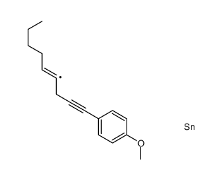 1-(4-methoxyphenyl)non-4-en-1-yn-4-yl-trimethylstannane结构式