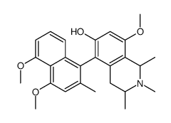 5-(4,5-dimethoxy-2-methylnaphthalen-1-yl)-8-methoxy-1,2,3-trimethyl-3,4-dihydro-1H-isoquinolin-6-ol Structure