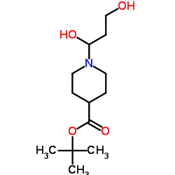 2-Methyl-2-propanyl 1-(1,3-dihydroxypropyl)-4-piperidinecarboxylate Structure