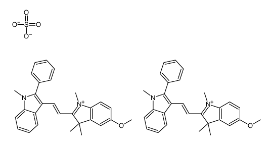 5-methoxy-1,3,3-trimethyl-2-[2-(1-methyl-2-phenyl-1H-indol-3-yl)vinyl]-3H-indolium sulphate (2:1) Structure