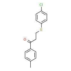 3-[(4-CHLOROPHENYL)SULFANYL]-1-(4-METHYLPHENYL)-1-PROPANONE结构式