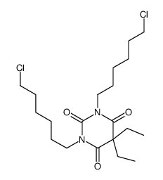 1,3-bis(6-chlorohexyl)-5,5-diethyl-1,3-diazinane-2,4,6-trione结构式