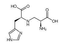 (2S)-2-amino-3-[[(1S)-1-carboxy-2-(4-imidazolyl)ethyl]amino]propionic acid Structure