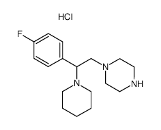 1-[2-(4-Fluoro-phenyl)-2-piperidin-1-yl-ethyl]-piperazine; hydrochloride结构式