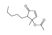 (1-methyl-4-oxo-5-pentylcyclopent-2-en-1-yl) acetate结构式