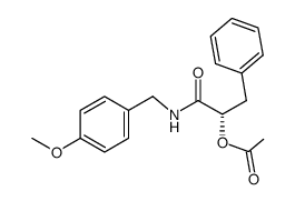 acetic acid (S)-1-(4-methoxy-benzylcarbamoyl)-2-phenyl-ethyl ester结构式