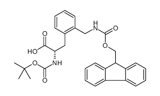 L-Phenylalanine, N-[(1,1-dimethylethoxy)carbonyl]-2-[[[(9H-fluoren-9-ylmethoxy)carbonyl]amino]methyl]图片