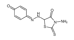 3-amino-5-[2-(4-oxocyclohexa-2,5-dien-1-ylidene)hydrazinyl]-2-sulfanylidene-1,3-thiazolidin-4-one Structure