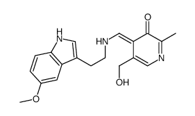 5-(hydroxymethyl)-4-[[2-(5-methoxy-1H-indol-3-yl)ethylamino]methylidene]-2-methylpyridin-3-one Structure