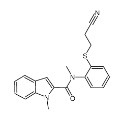 N-{2-[(2-cyanoethyl)thio]phenyl}-N,1-dimethyl-1H-indole-2-carboxamide Structure