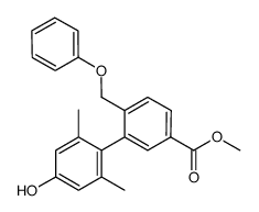 methyl 4'-hydroxy-2',6'-dimethyl-6-(phenoxymethyl)biphenyl-3-carboxylate结构式