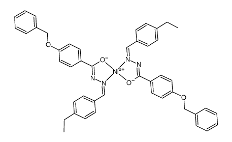 bis[N-4-ethylbenzylidene(4-benzyloxy)benzoylhydrazinato]nickel(II)结构式