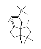 (3aR*,6S*,6aS*)-hexahydro-4,4,6-trimethyl-6a-<(E)-2-(trimethylsilyl)-2-butenyl>-1(2H)-pentalenone结构式