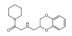 2-(2,3-dihydro-1,4-benzodioxin-3-ylmethylamino)-1-piperidin-1-ylethanone结构式