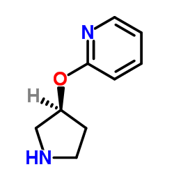 Pyridine, 2-[(3S)-3-pyrrolidinyloxy]- Structure