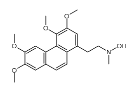 N-methyl-N-(2-(3,4,6,7-tetramethoxyphenanthren-1-yl)ethyl)hydroxylamine Structure