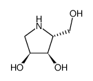 3,4-Pyrrolidinediol, 2-(hydroxymethyl)-, (2R,3R,4S)-结构式