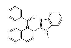 1-methyl-1-(1-benzoyl-1,2-dihydro-2-quinolyl)benzimidazole结构式