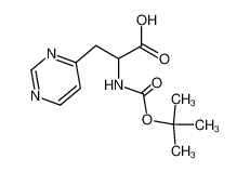 boc-dl-(4-pyrimidinyl)alanine结构式