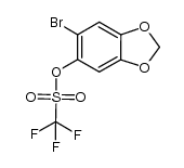 3-bromo-5,6-methylenedioxy-2-phenyl trifluoromethanesulfonate结构式