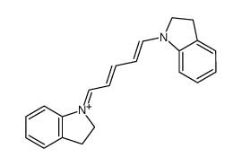 1-[(2E,4E)-5-(2,3-Dihydro-indol-1-yl)-penta-2,4-dien-(Z)-ylidene]-2,3-dihydro-1H-indolium结构式