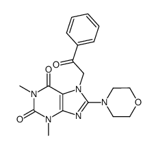 7-phenacyl-8-N-morpholino-1,3-dimethylxanthine Structure