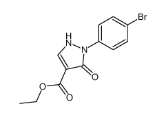 1-p-bromophenyl-4-ethoxycarbonyl-3-pyrazolin-5-one结构式