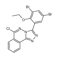 6-chloro-3-(3,5-dibromo-2-ethoxyphenyl)-[1,2,4]triazolo[3,4-a]phthalazine结构式