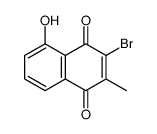 3-bromo-5-hydroxy-2-methylnaphthalene-1,4-dione结构式