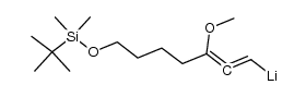 (7-((tert-butyldimethylsilyl)oxy)-3-methoxyhepta-1,2-dien-1-yl)lithium结构式