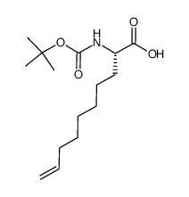 (S)-2-(tert-butoxycarbonylamino)dec-9-enoic acid Structure