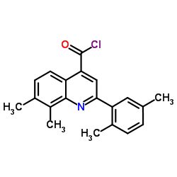 2-(2,5-Dimethylphenyl)-7,8-dimethyl-4-quinolinecarbonyl chloride图片