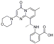 (R)-2-(1-(7-methyl-2-morpholino-4-oxo-4H-pyrido[1,2-a]pyrimidin-9-yl)ethylamino)benzoic acid Structure