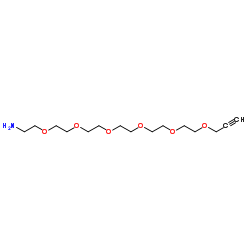 Propargyl-PEG6-NH2结构式