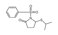 1-(benzenesulfonyl)-5-propan-2-ylsulfanylpyrrolidin-2-one Structure